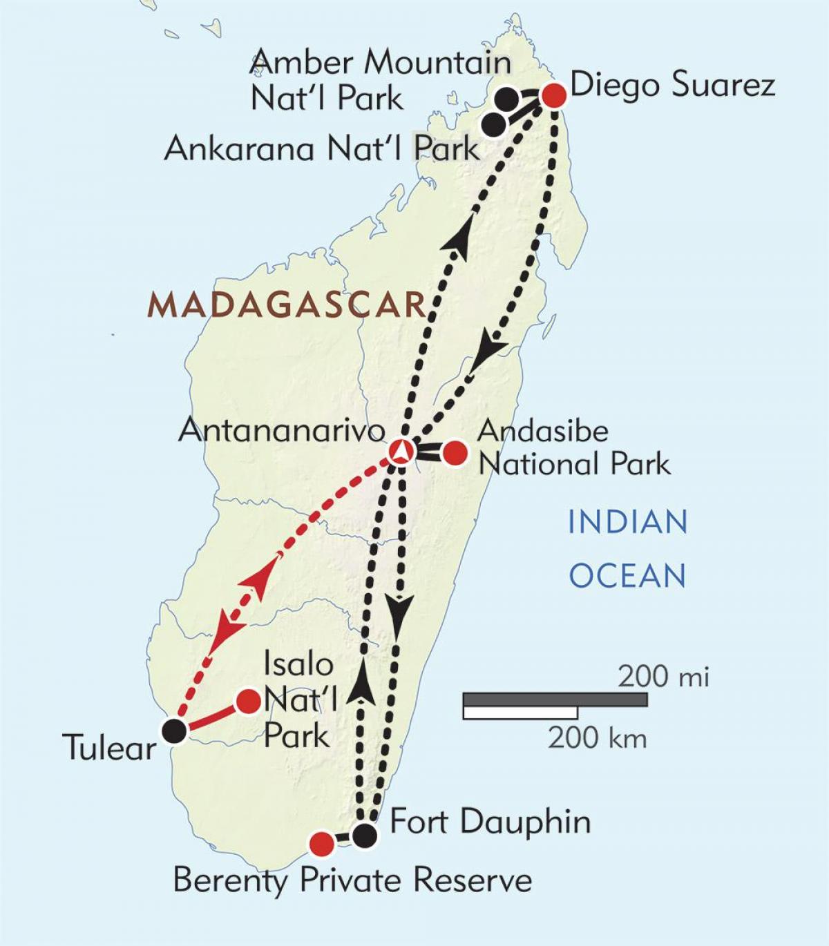 马达加斯加安塔那那利佛的地图