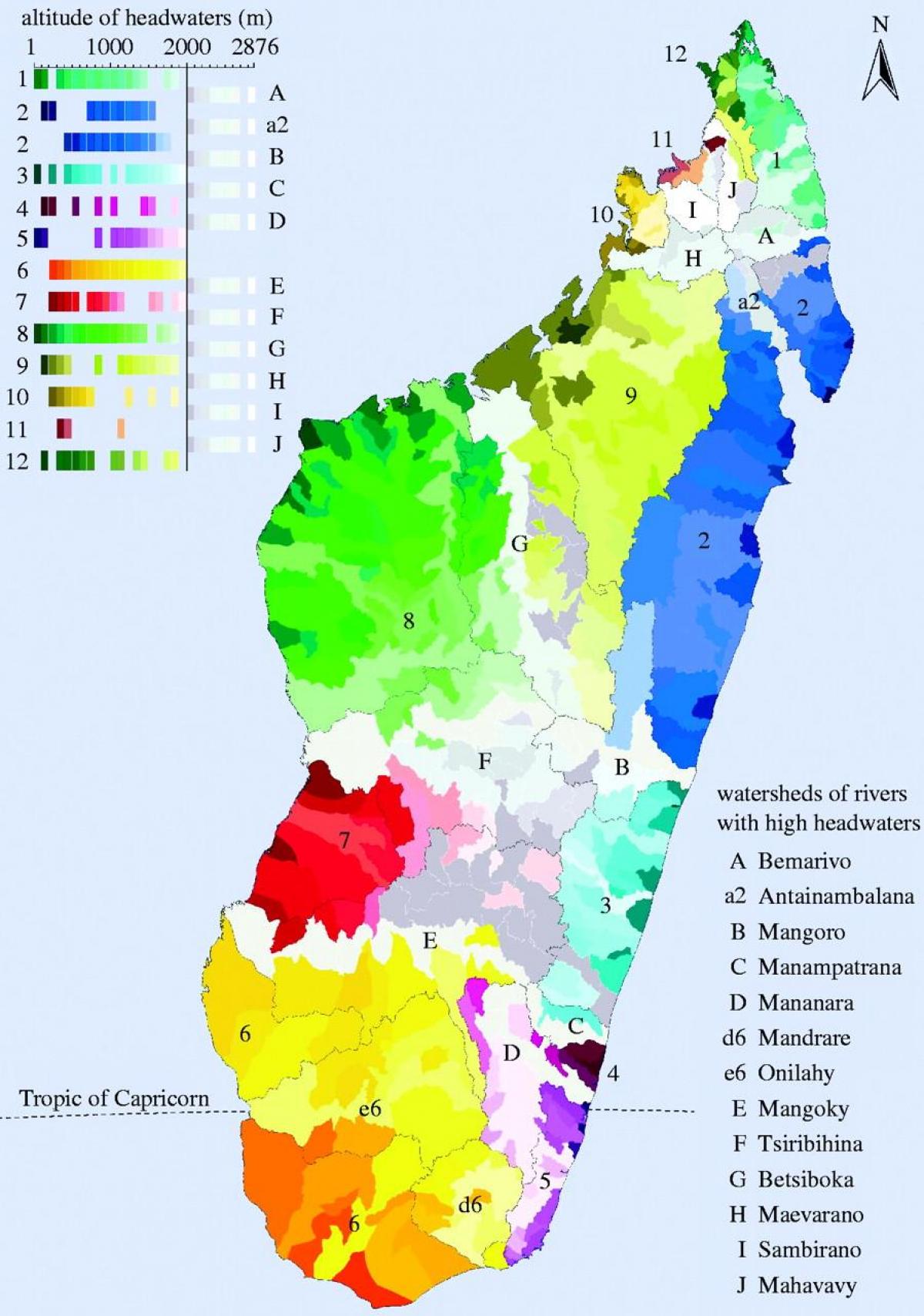 地图的马达加斯加的气候