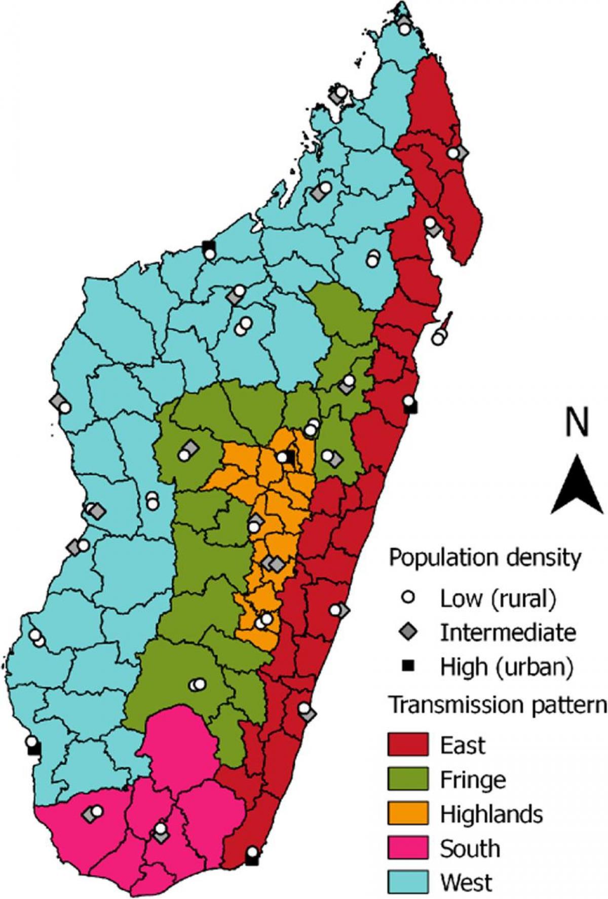 疟疾马达加斯加地图