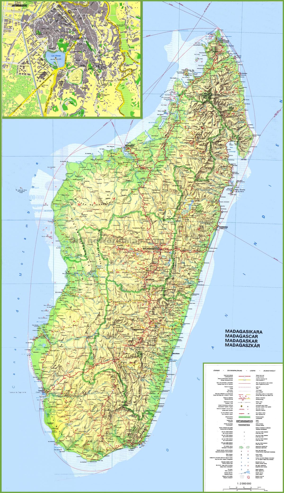 地图显示马达加斯加