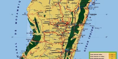 马达加斯加的旅游景点地图