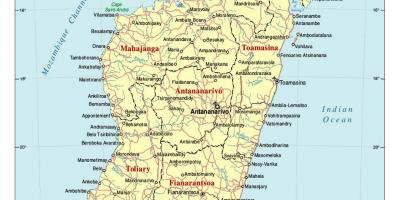 详细的地图的马达加斯加