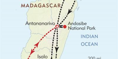 马达加斯加安塔那那利佛的地图