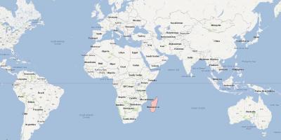 地图的马达加斯加地图上的位置