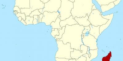 马达加斯加在非洲的地图